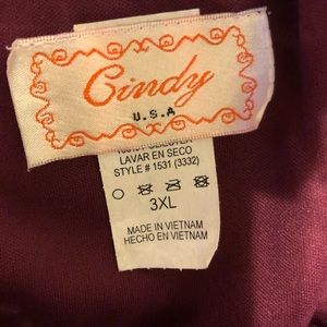 Plus size 3X women’s maroon/gindo dress!